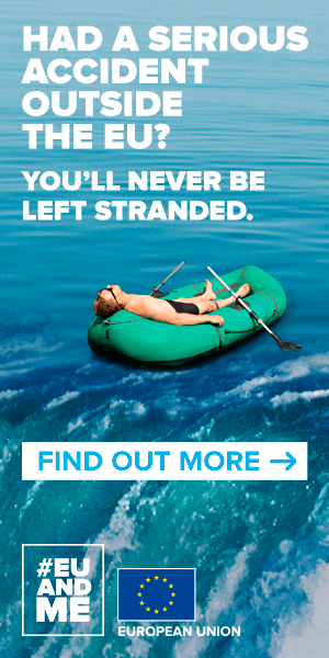 Animation of person in dinghy falling over waterfall